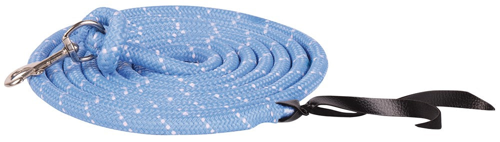 Karabinerhaken Strick, Arbeitsseil, Anbindestrick, 400cm mit Lederende, Bodenarbeit