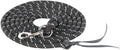 Karabinerhaken Strick, Arbeitsseil, Anbindestrick, 400cm mit Lederende, Bodenarbeit