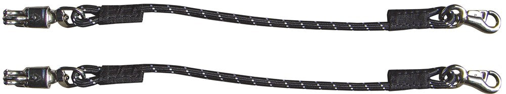 Anbindestrick elastisch Panikhaken Schwarz/weiß