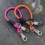 Anbindestrick elastisch Panikhaken Farbe Fuchsia o Orange