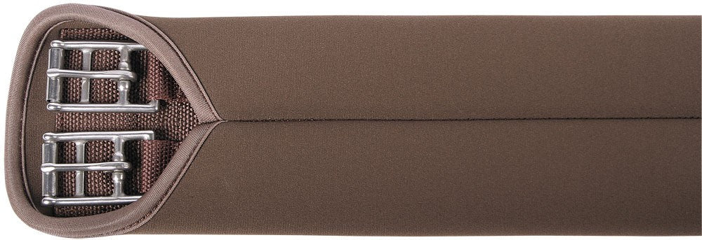 Dressurgurt, Sattelgurt Neopren, glatt, braun von 40-85cm