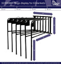 Deckenhalter Wand für 6 Decken Heavy Duty