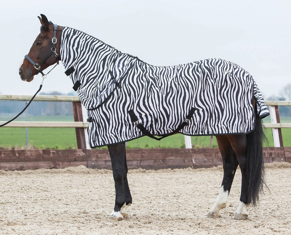 Fliegendecke Zebra mit abnehmbarem Halsteil