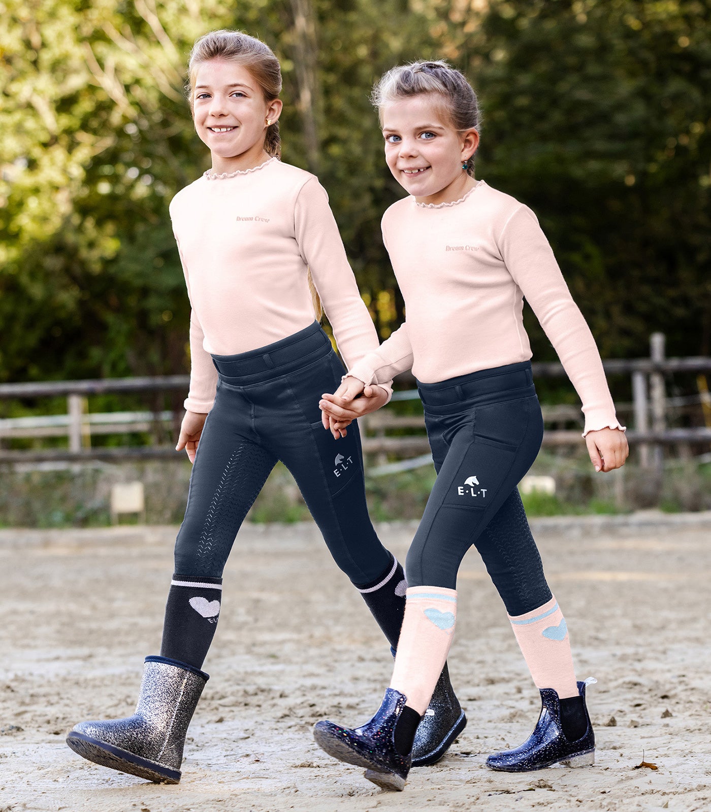 3 er Pack Reitsocken Glitter für Kinder