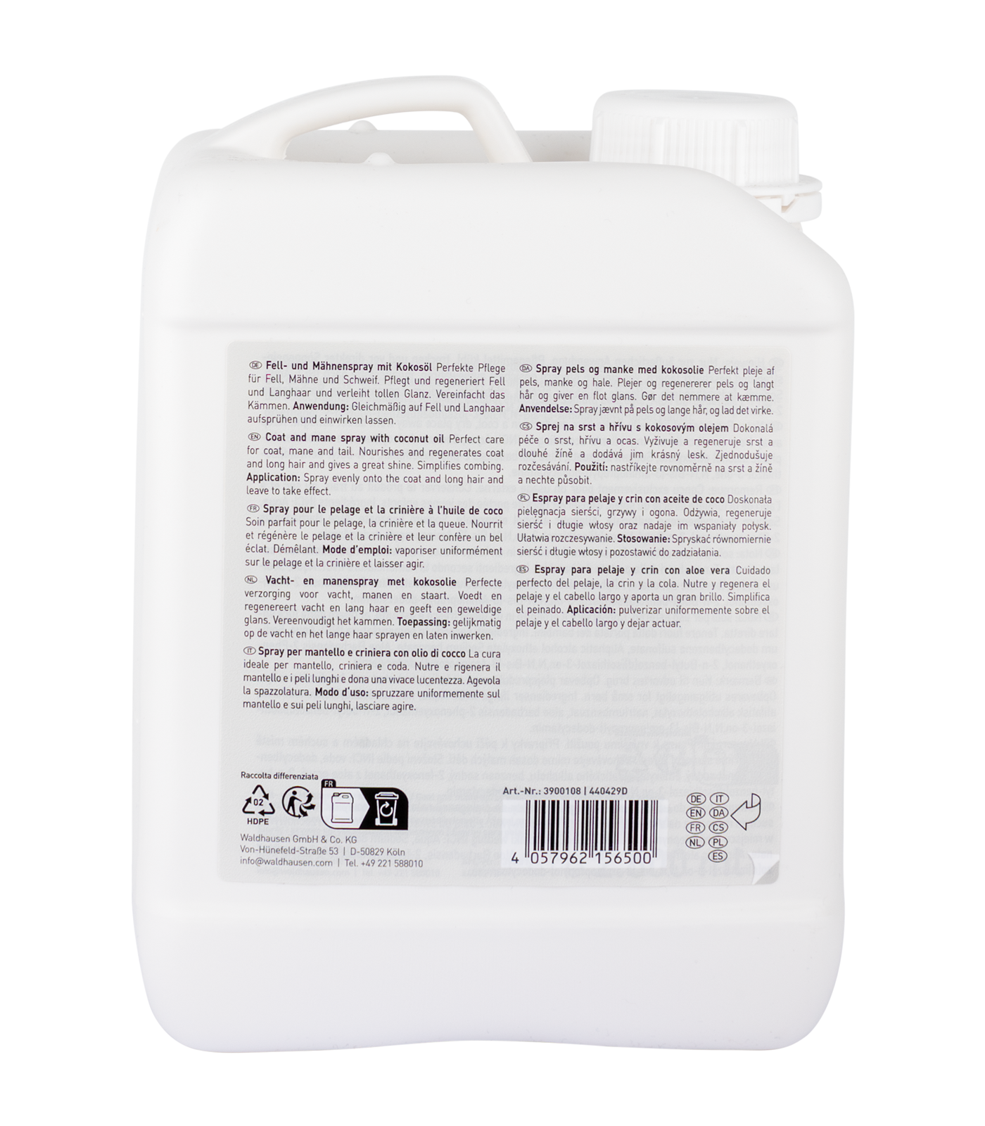 Fell & Mähnenspray mit Kokosöl 2500ml Vorratspack