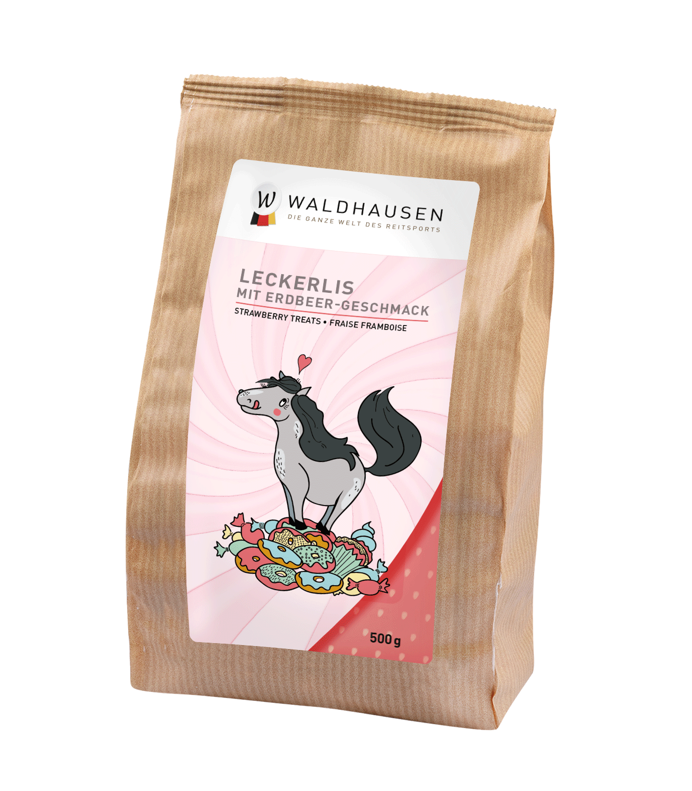 Kids Leckerli-Herzen, 500g Pferdeleckerei mit Erdbeergeschmack