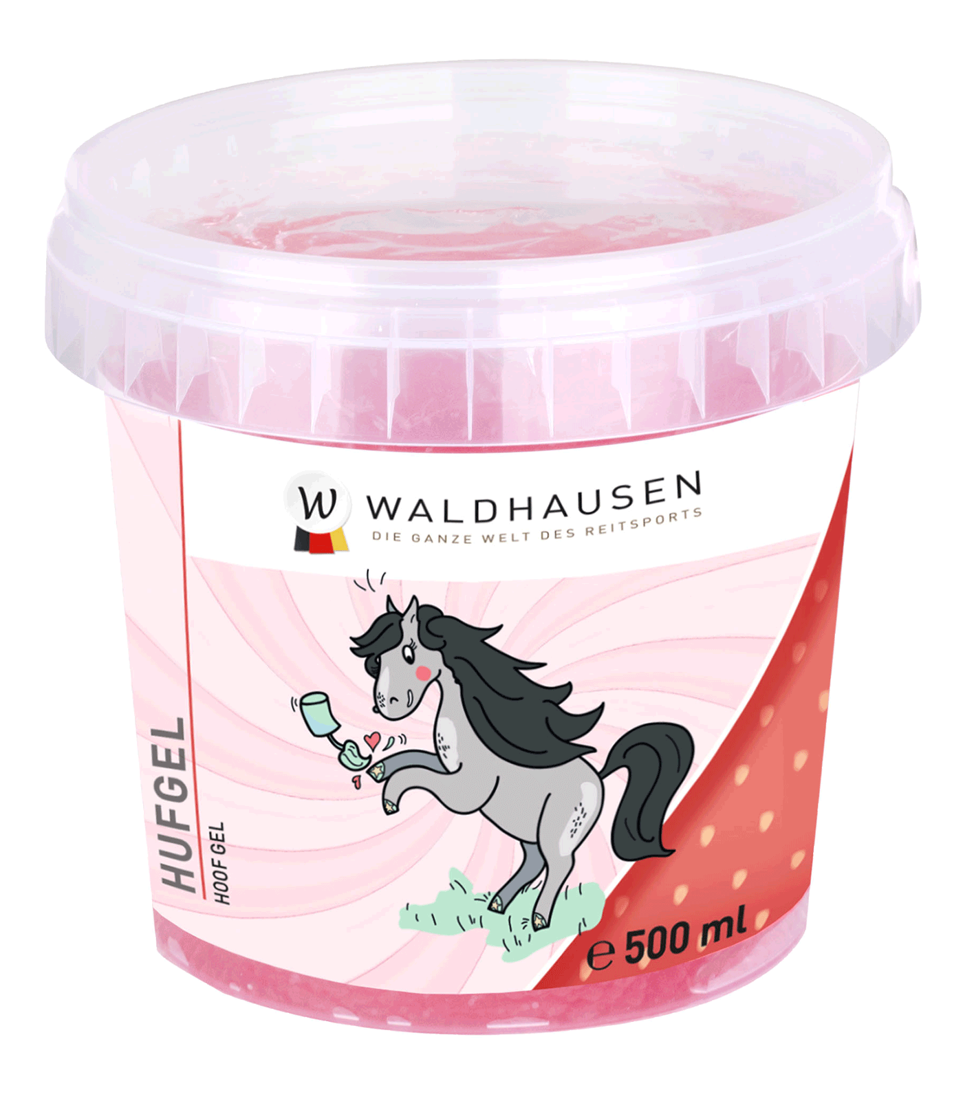 Hufgel mit Glitzer - Erdbeer Vanille Duft für Kinder & Ihre Lieblinge 500ml