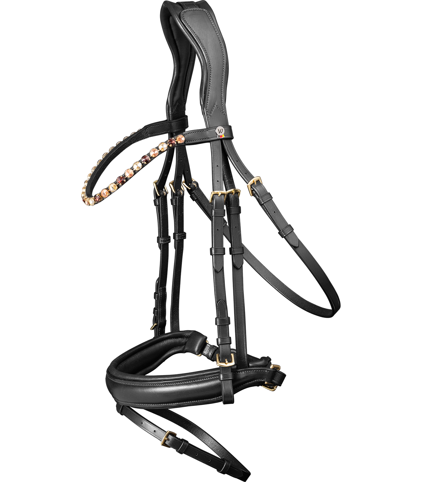 Trensenzaum X-Line Goldheart, schwedisch kombiniert