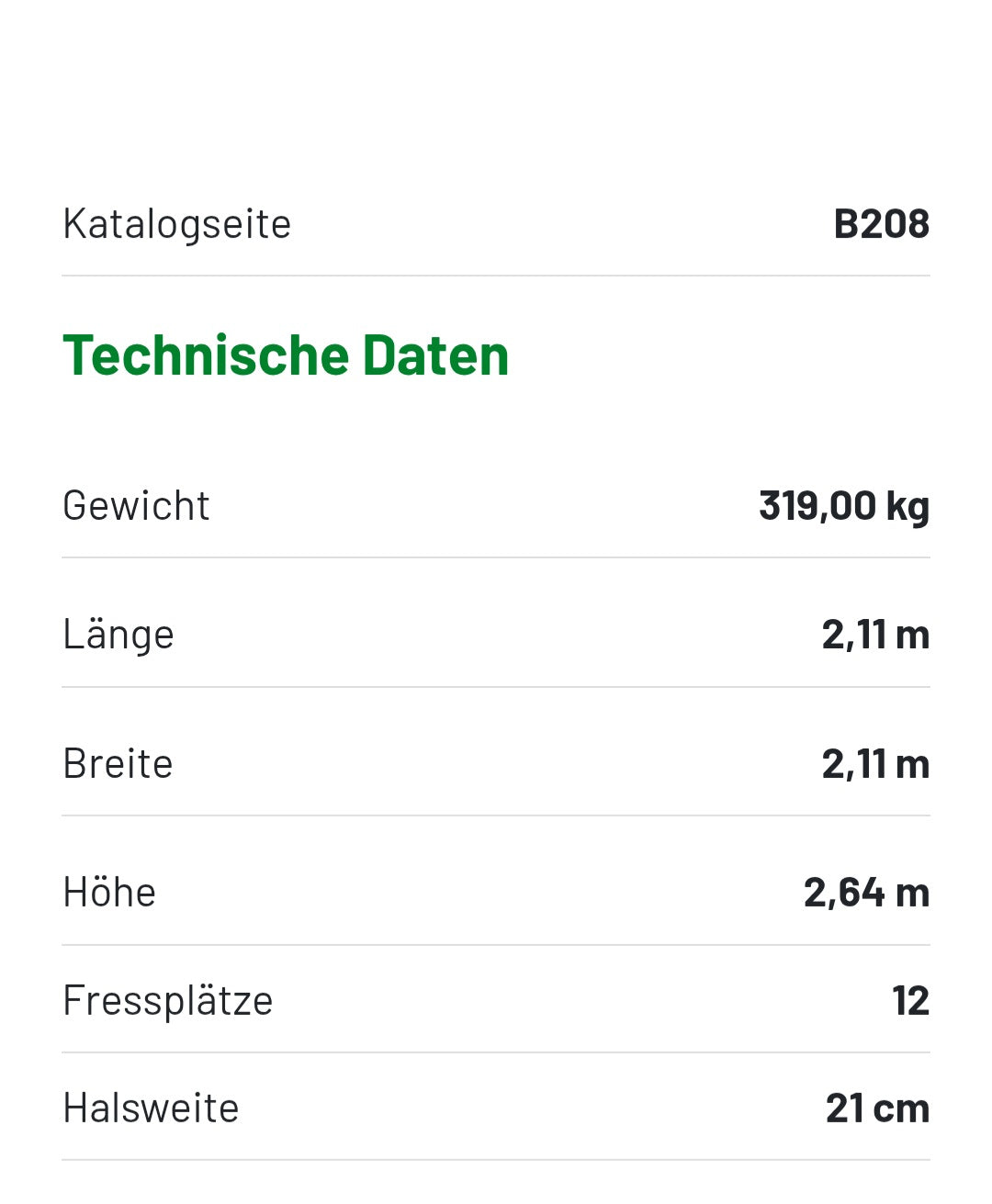 Compact-Viereckraufe, mit Sicherheits-Palisadenfressgittern, ohne Oberlenkerrohr